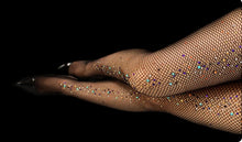 Load image into Gallery viewer, Fishnet Party Nylon Pantyhose Black
