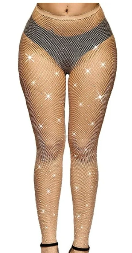 Rhinestone Mesh Nylons