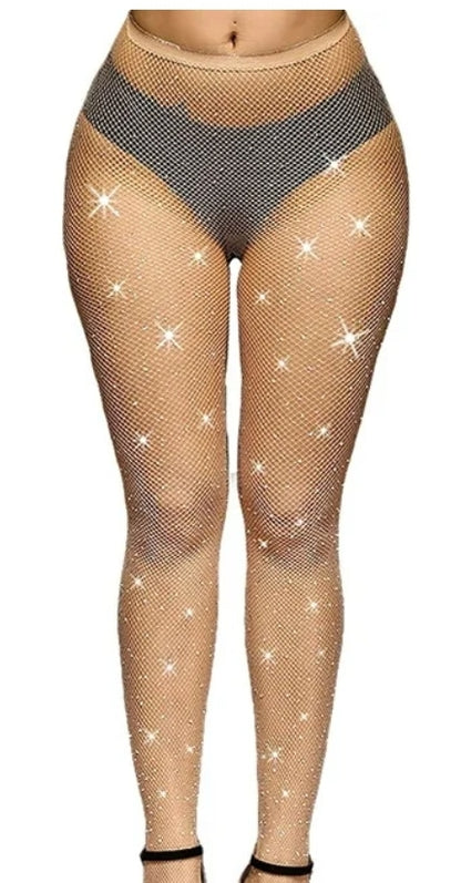 Rhinestone Mesh Nylons